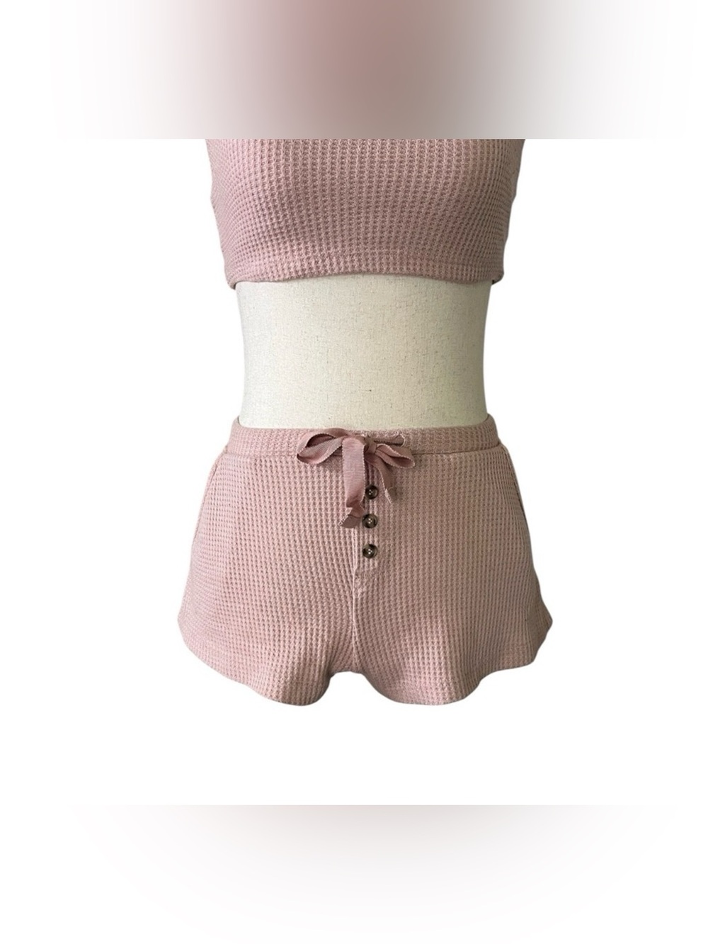 #424- Better Together Waffle Knit Lounge Shorts Sz.S